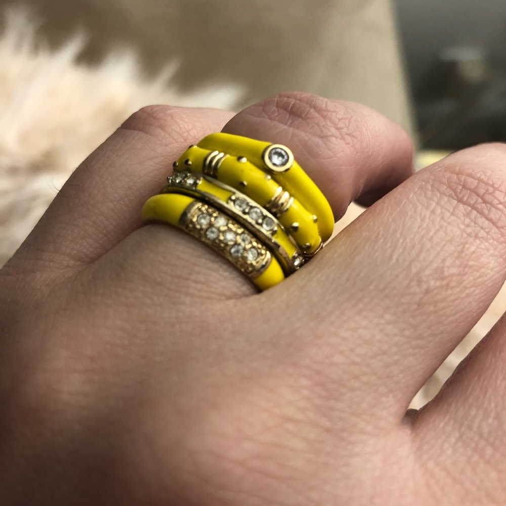 Sunny Yellow stackable rings